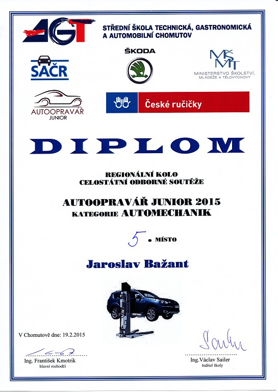 Soutěž Automechanik Junior