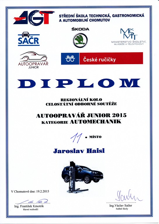 Soutěž Automechanik Junior
