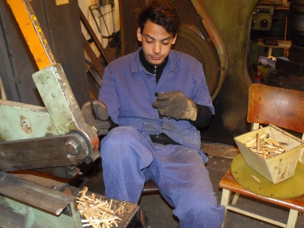 Výuka strojních mechaniků v kovárně