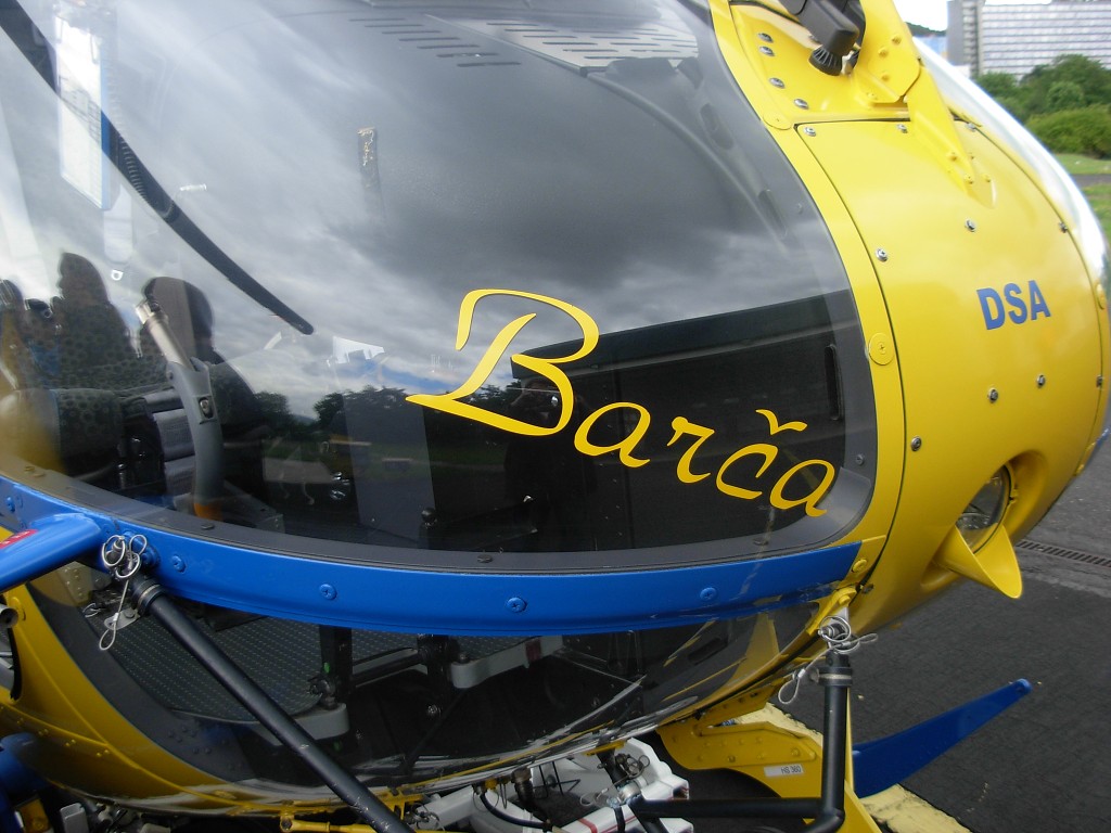 Heliport a hasiči v Ústí nad Labem